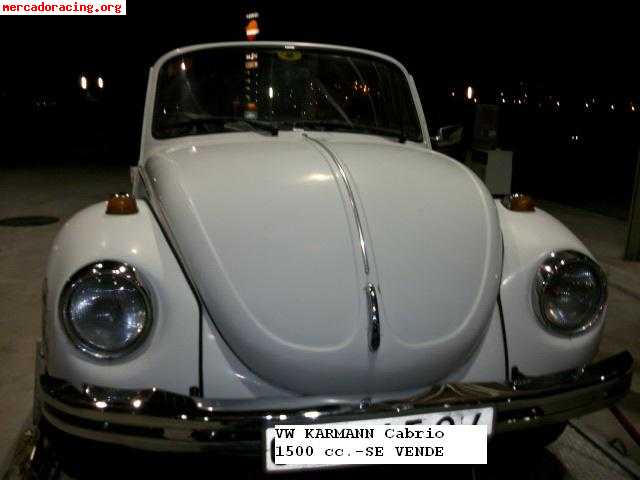 Vw escarabajo karmann cabrio de 1973..........3500 €