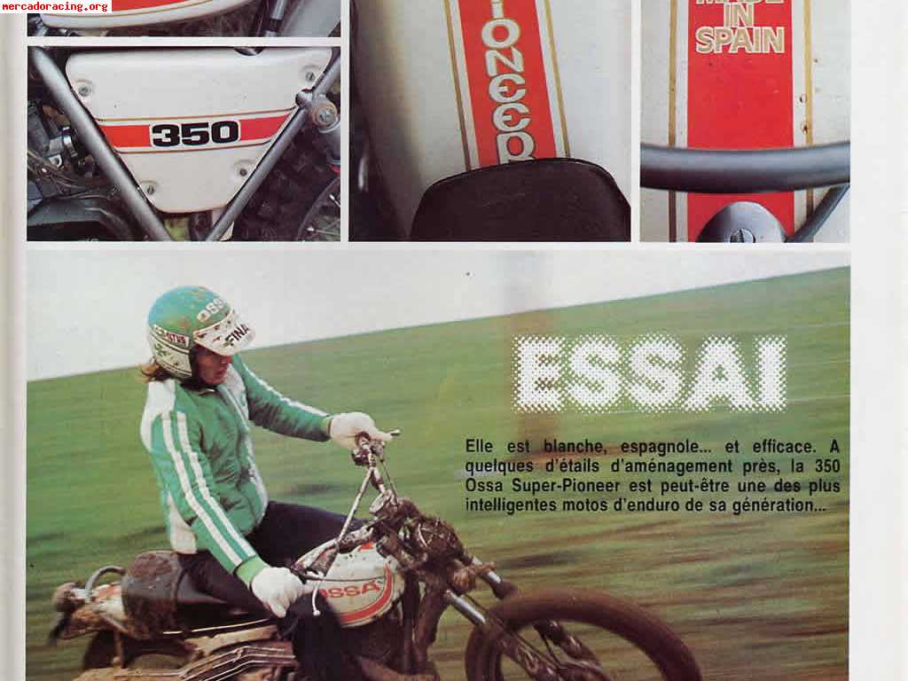 Ossa superpioner 350 cc 1977 documentada