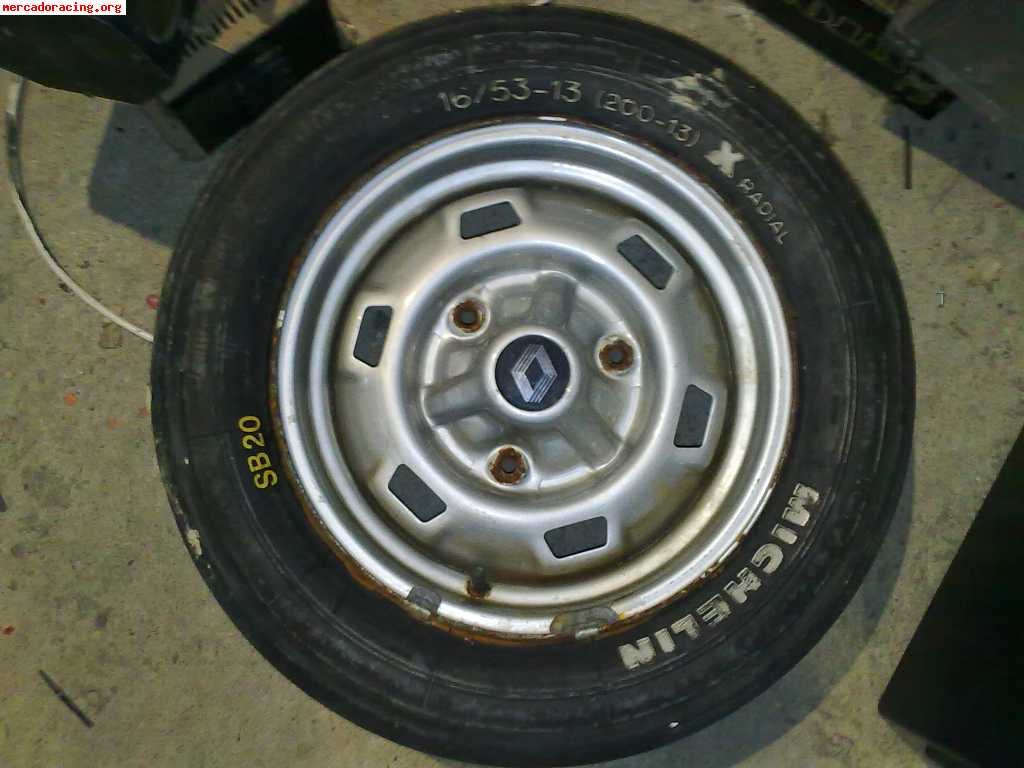 4 llantas y 3 slicks renault 5 copa