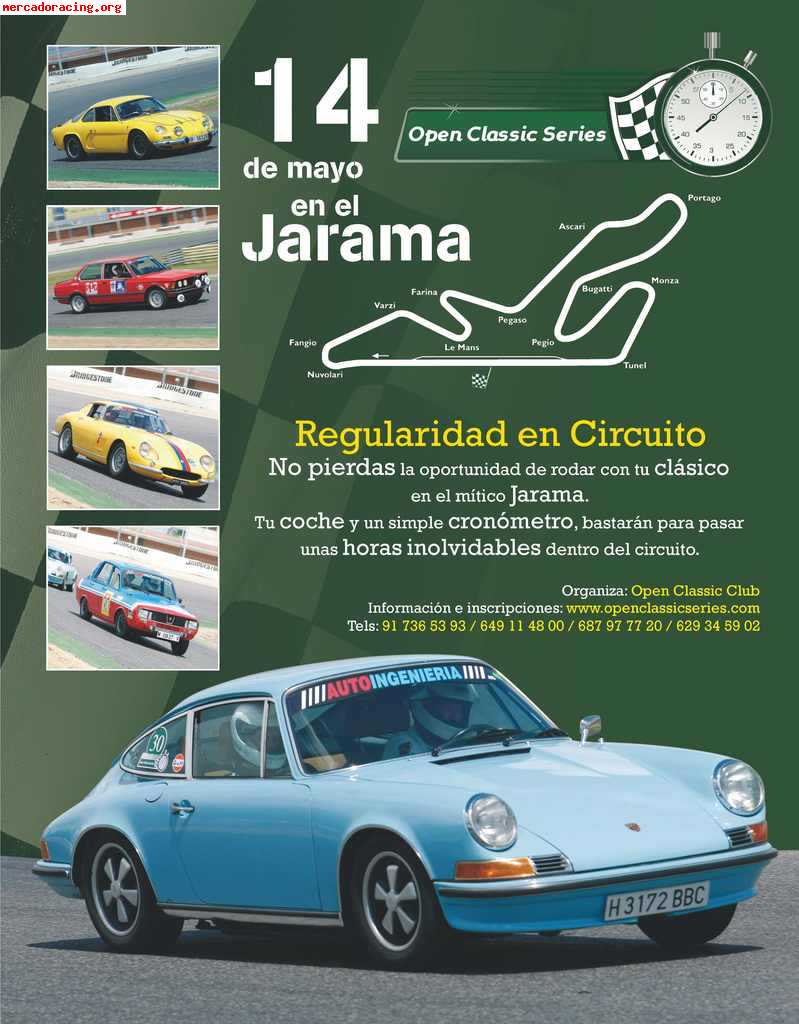 ¡ven al circuito del jarama con tu coche clásico!