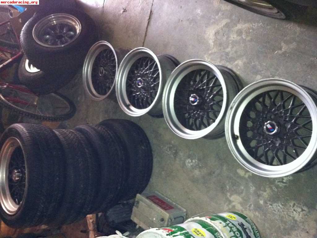 Vendo llantas bbs mahle 6 /7 x15  4x100 bmw e30, e21, 2002, 