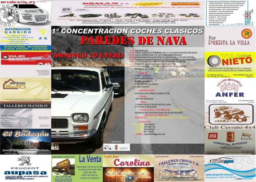 1º concentracion de coches clasicos en paredes de nava