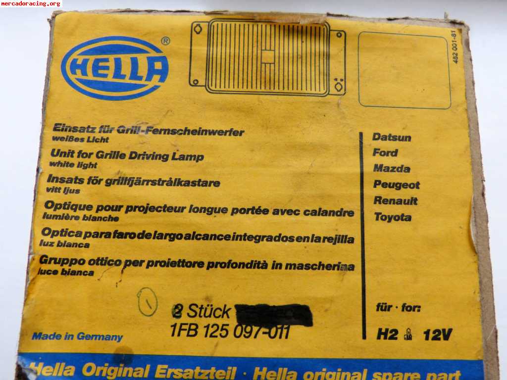 Compro. faros de largo alcance para parrilla hella o parrill