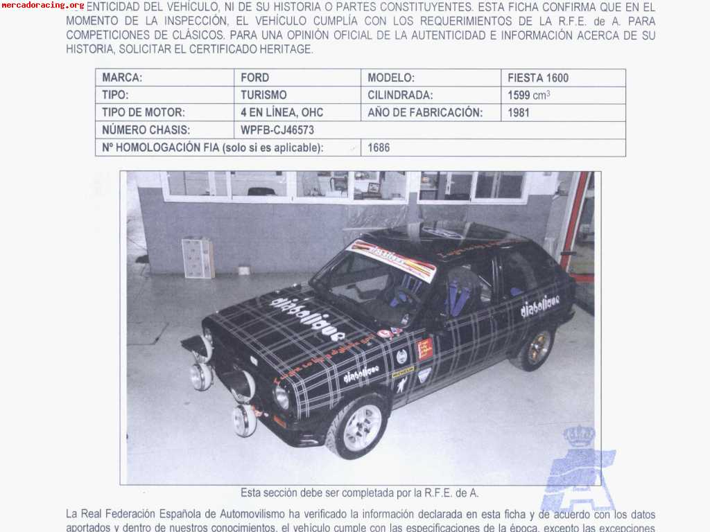 Fiesta 1600 gr.1 original xr2