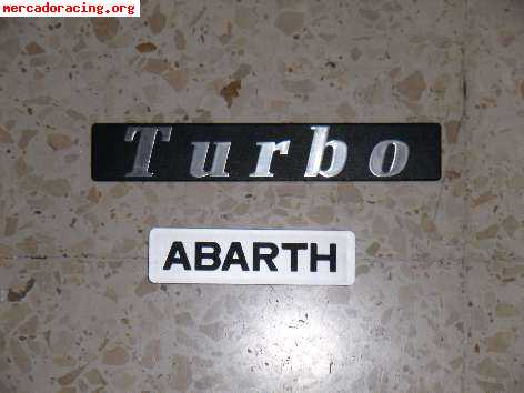 Anagramas abarth y turbo. tulipas renault 8