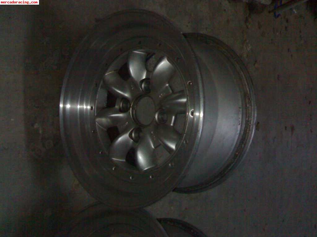 Vendo llantas tipo minilite 7x13 et14 4x100 con slicks toyo