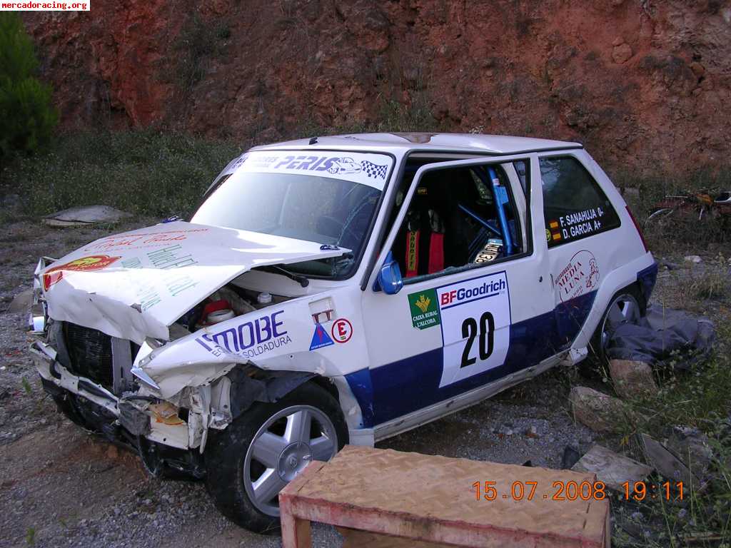 Vendo renault 5 gt turbo homolgado rally con golpe frontal