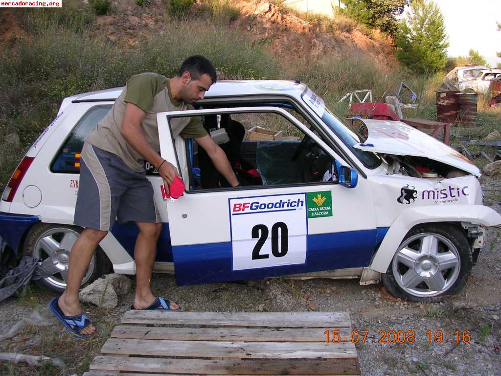 Vendo renault 5 gt turbo homolgado rally con golpe frontal