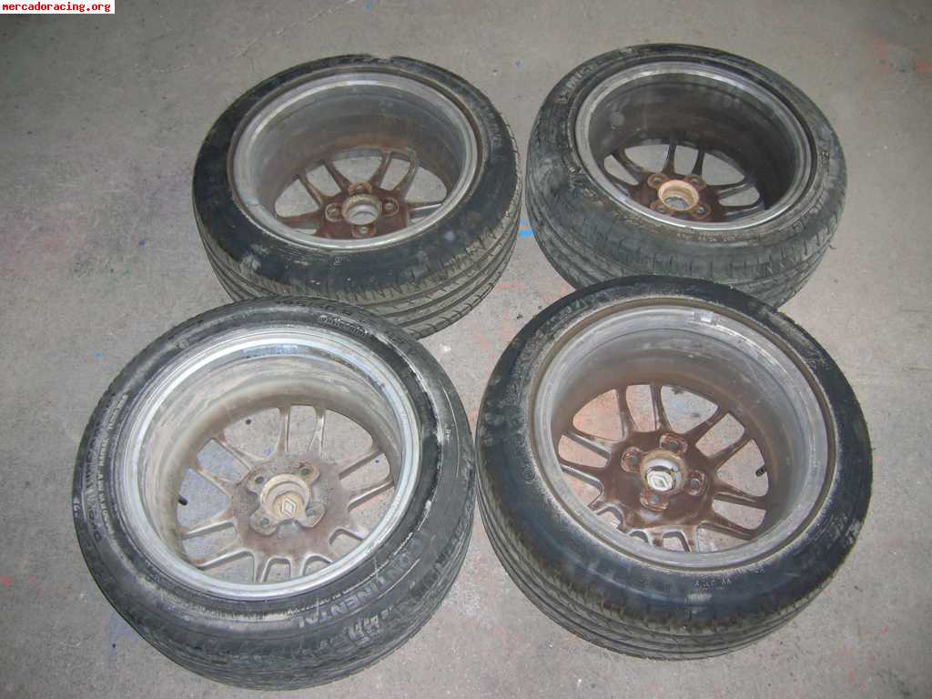 Llantas de clio sport  fase1 en 15  neumaticos 195/50/15v