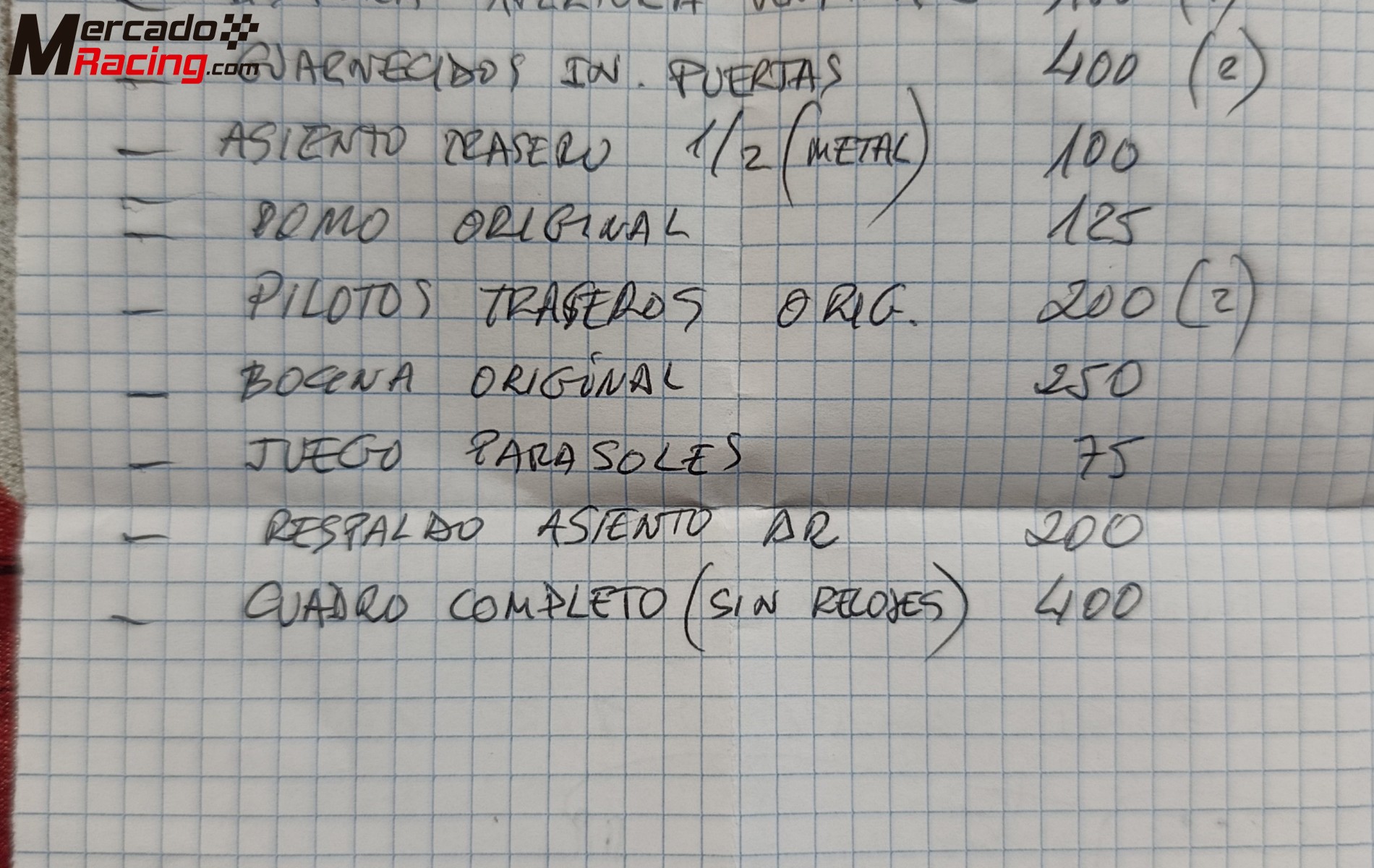 Piezas  usadas gt turbo