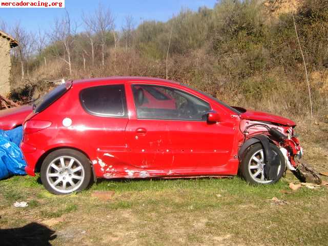 Peugeot 206 gti siniestro documentado