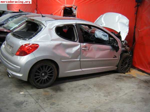 Se vende siniestro de peugeot 207 rc con braid