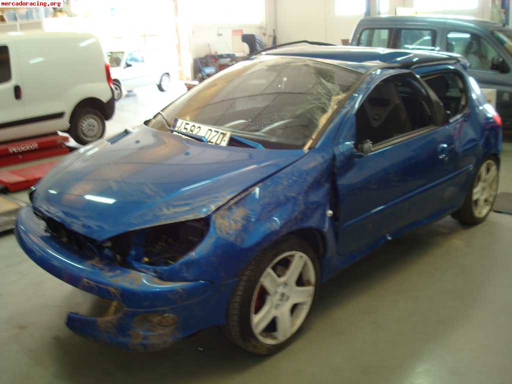 Siniestro peugeot 206 rc