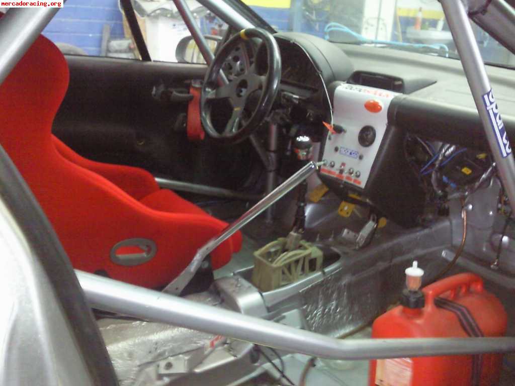 Opel tigra autocross con plataforma 2 ejes