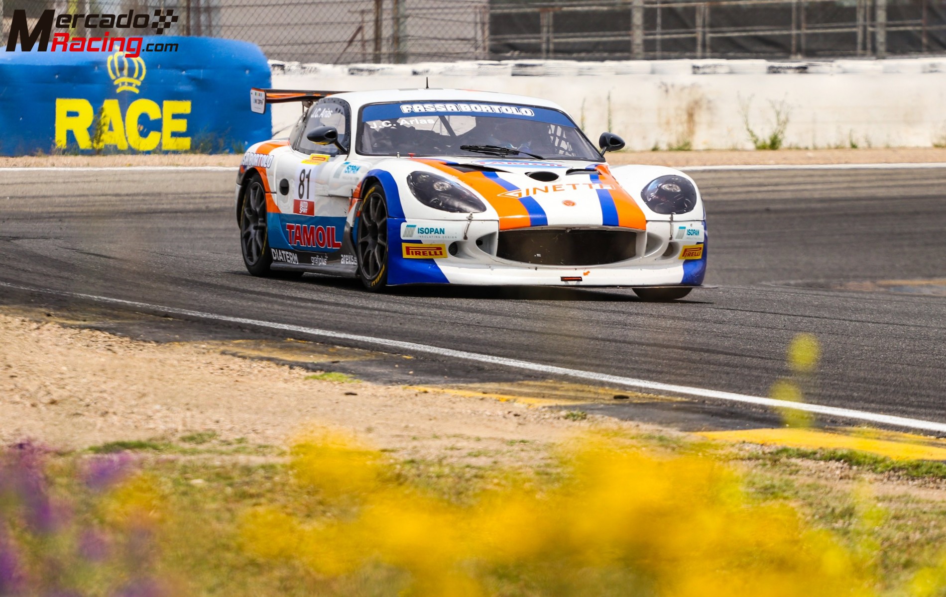 Ginetta g50 gt4 listo para correr