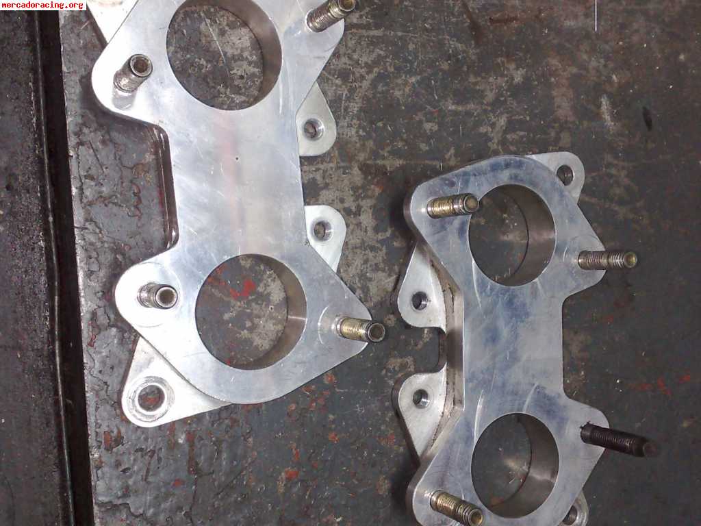 Bridas admision de aluminio para carburacion doble 40