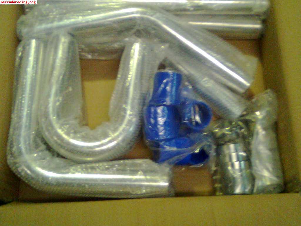 Intercooler aluminio universal kit de manguitos silicona y a