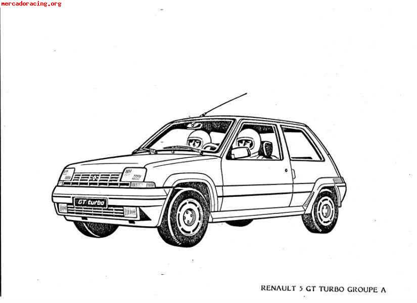 Se vende material renault 5gt turbo fase i serie