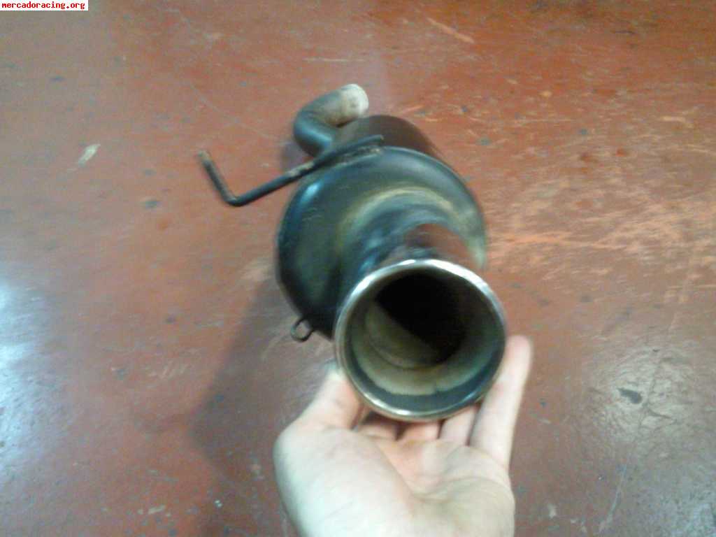 Silencioso trasero devil en inoxidable para clio sport 172cv