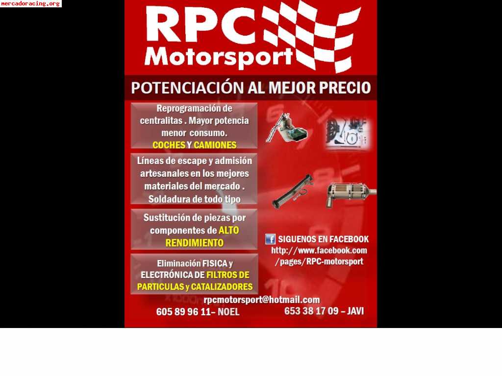 Rpc motorsport electronicas para todo tipo de vehiculos