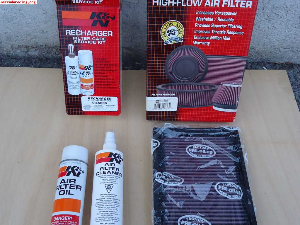 Vendo filtro aire y kits de mantenimiento k&n.(estrenar)
