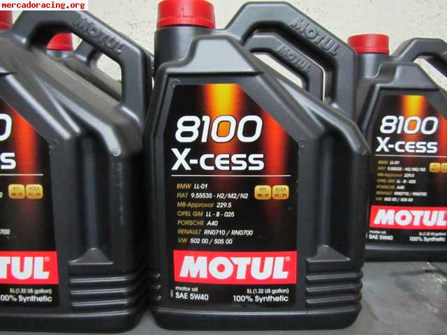 Aceite motul 8100 x-cess 5w-40 sintético 5lts api sm-cf acea