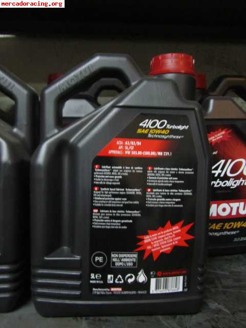 Aceite motul 4100 turbolight 10w-40 5lts api sl-cf acea a3-b