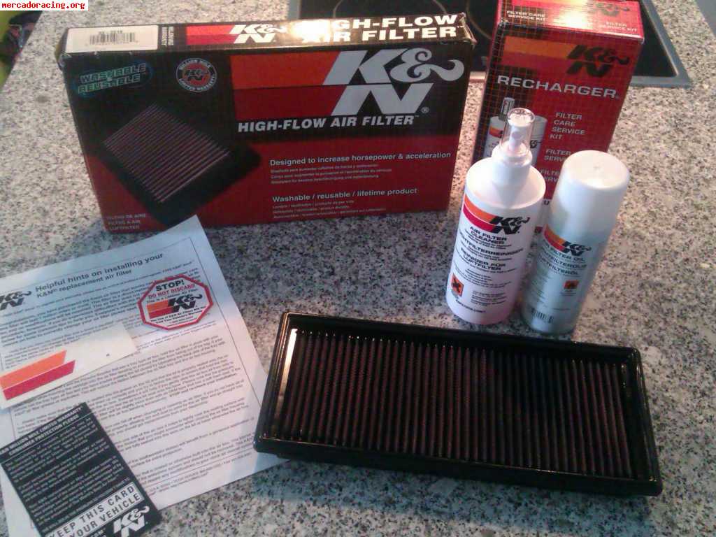 Vendo filtro k&n para hueco origen alfa 147 1.6 y 2.0   kit 