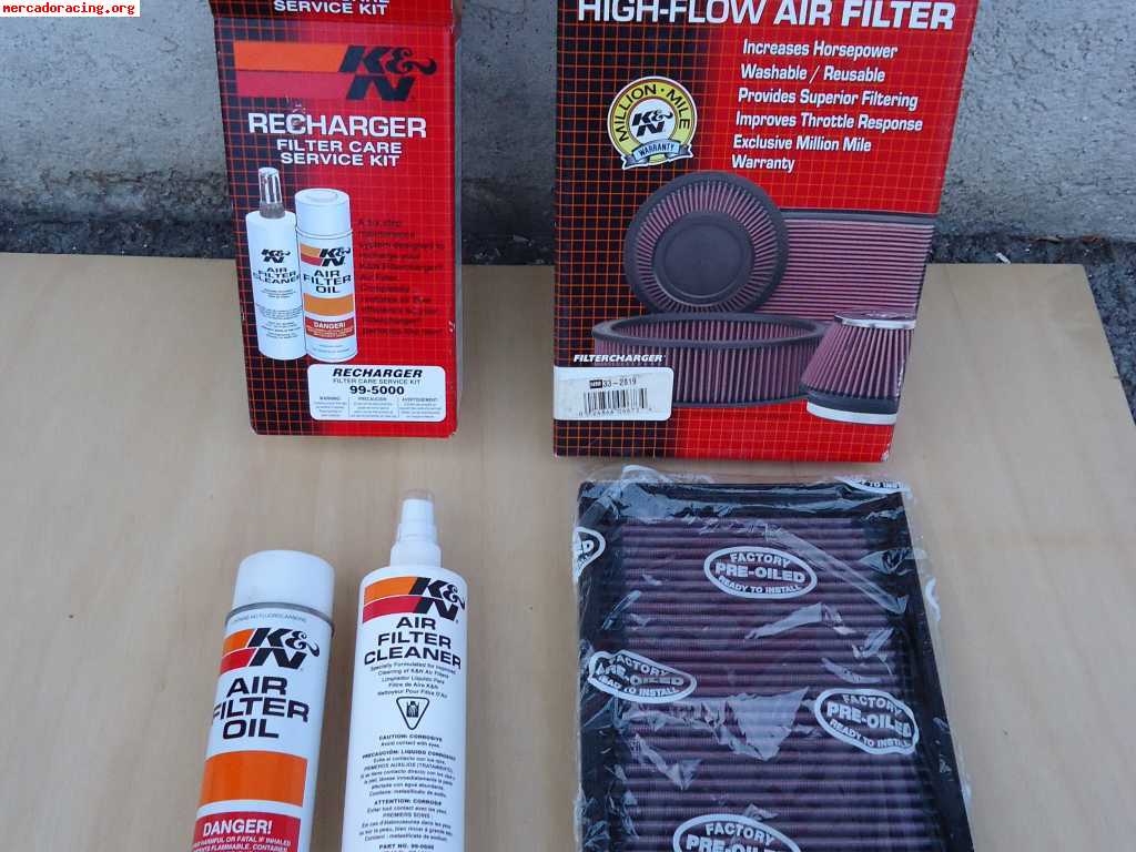 Vendo filtro de aire y kits de mantenimiento k&n (estrenar)