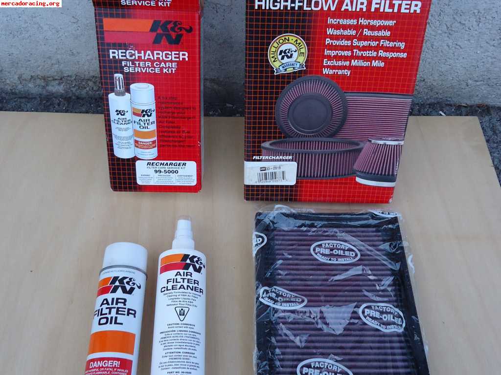 Vendo filtro de aire y kits mantenimiento k&n. (estrenar)