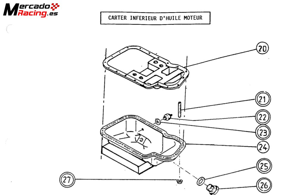 Carter para motor tu 1400 o 1300 de bloque de aluminio de gr