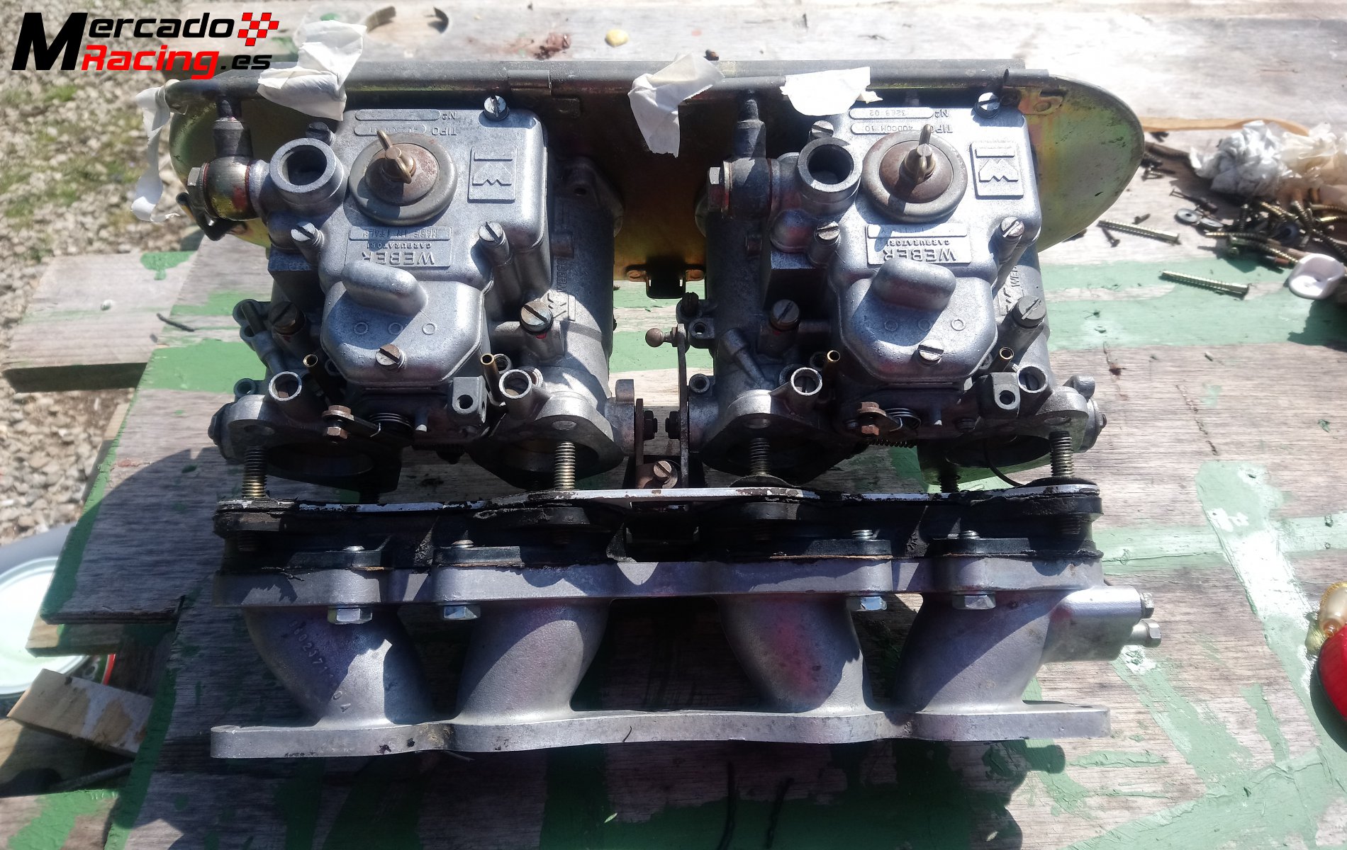 Carburación weber 40   colector atmision 205 rally