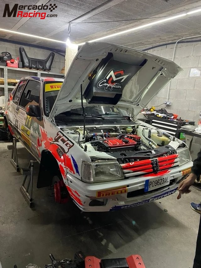 Motor 8v 205 rally completo  con intalacion,escape y carburadores