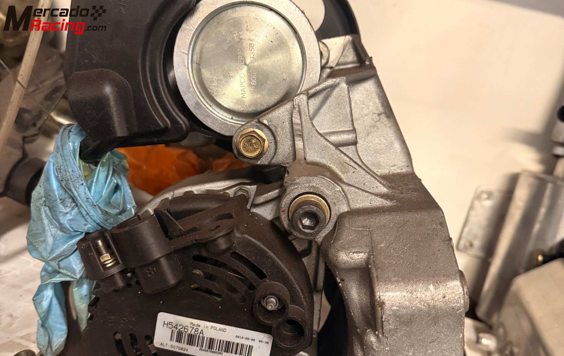 Bomba direccion + alternador + soporte motor psa 16v