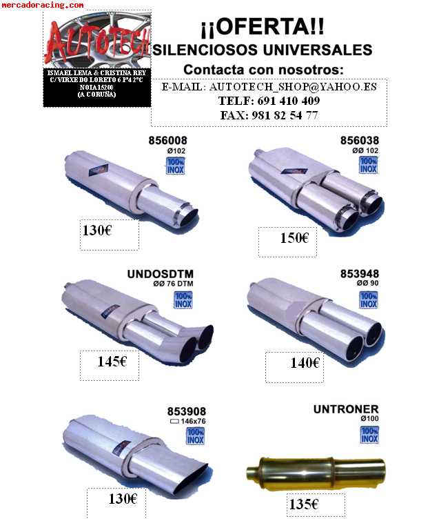 Escapes universales varios modelos
