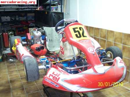 Cambio equipo completo de karting por moto de enduro de 250 