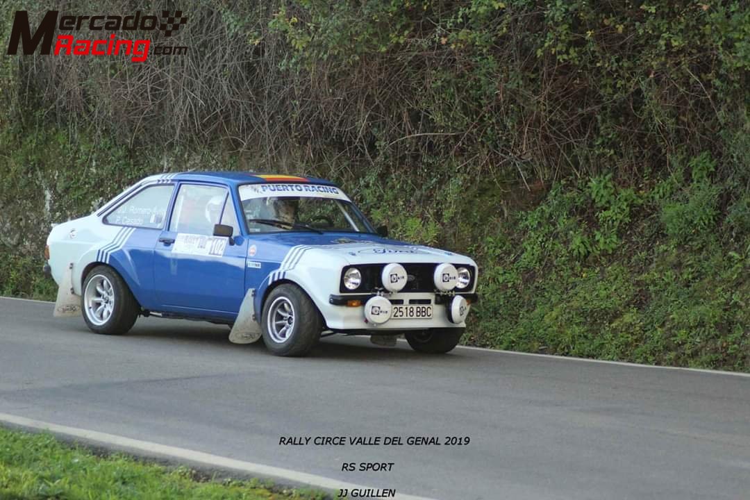 Vendio ford escort mk2 grupo 2  ;con homologacion de las antiguas de rally documentacion historica y