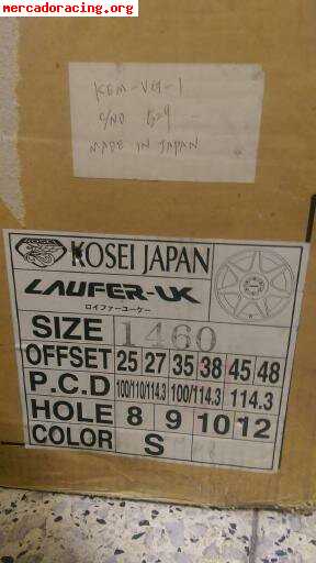 Llantas kosei japan nuevas 100 ; 108 ; 114,3