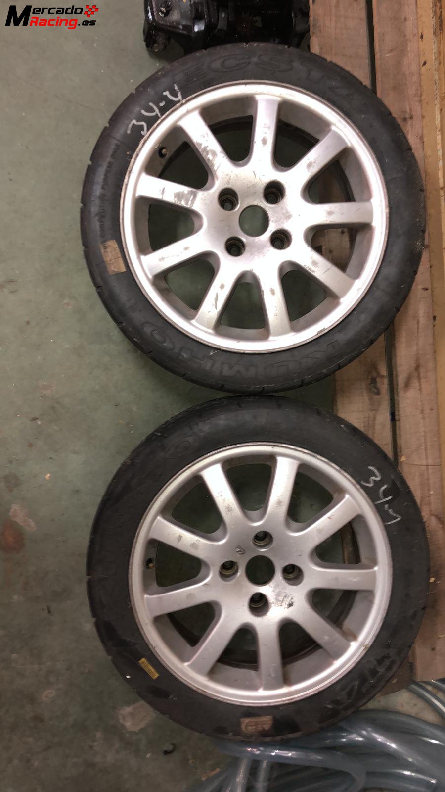 2 llantas peugeot 206 gti   neumáticos kumho