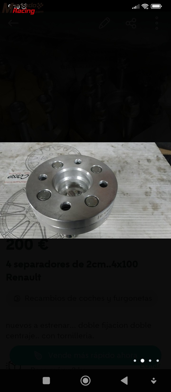 4 separadores de 2cm clio sport