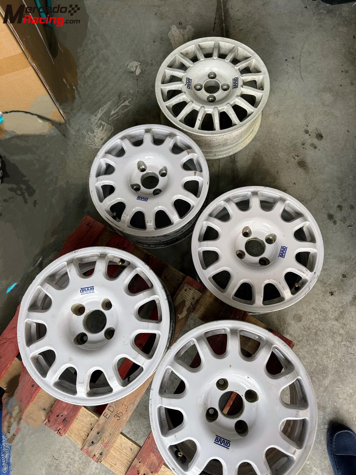 4 + 1 llantas braid full race tr 15”  un solo uso