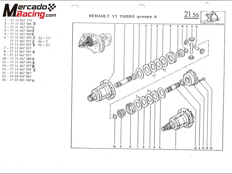Autoblocante original renault sport con cambio jb3