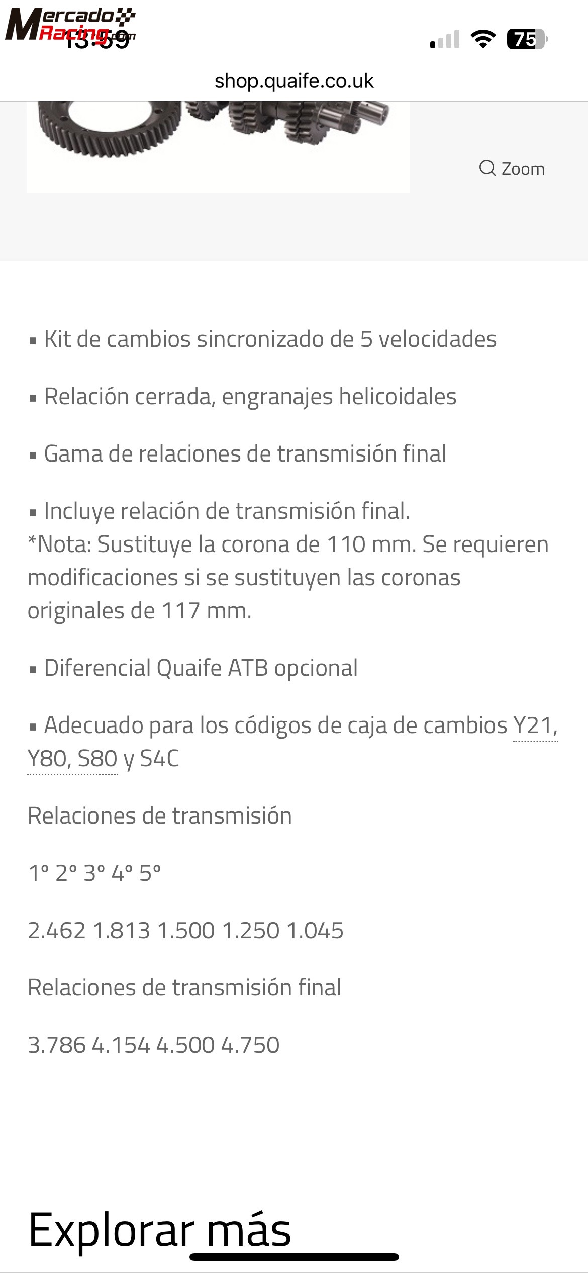 Caja de cambios quaife honda civic
