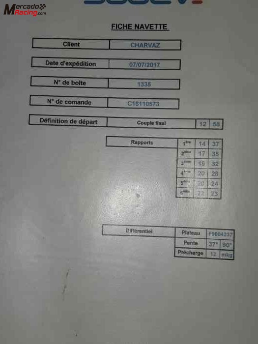 Caja de cambios secuencial sadev st75/14 6v