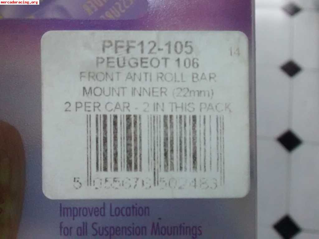 Silentblocks barra estabilizadora delantera powerflex saxo 1