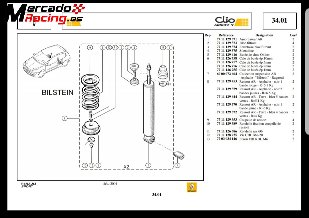 Juego bilstein clio sport grupo n 