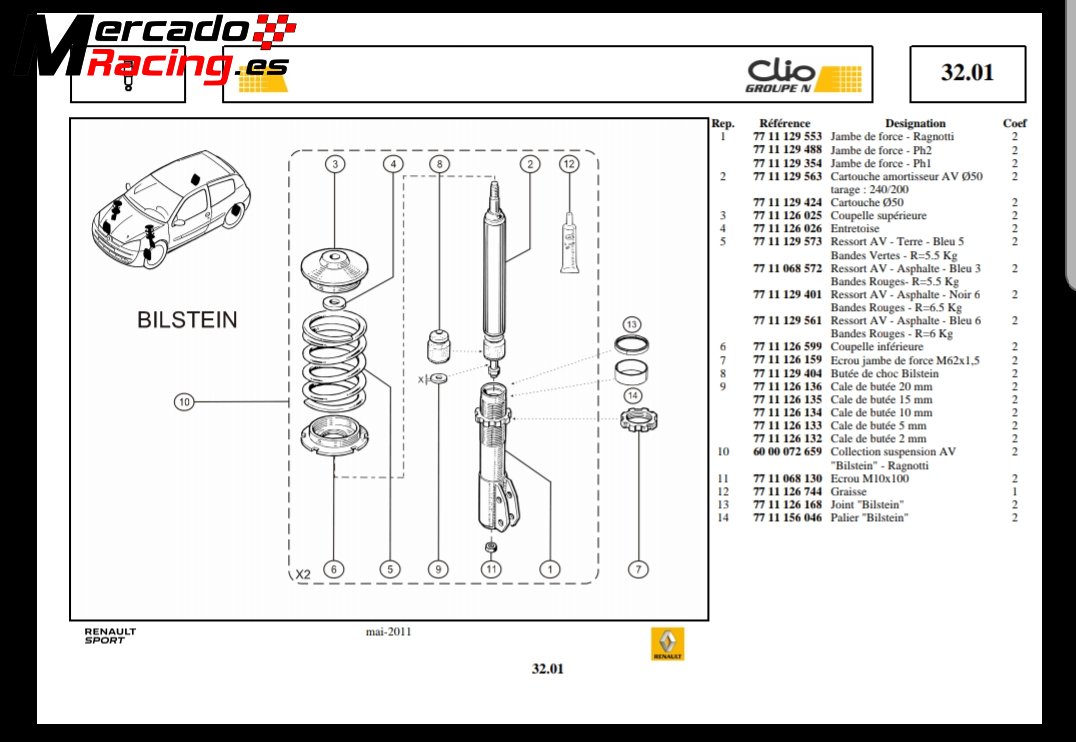 Juego bilstein clio sport grupo n 