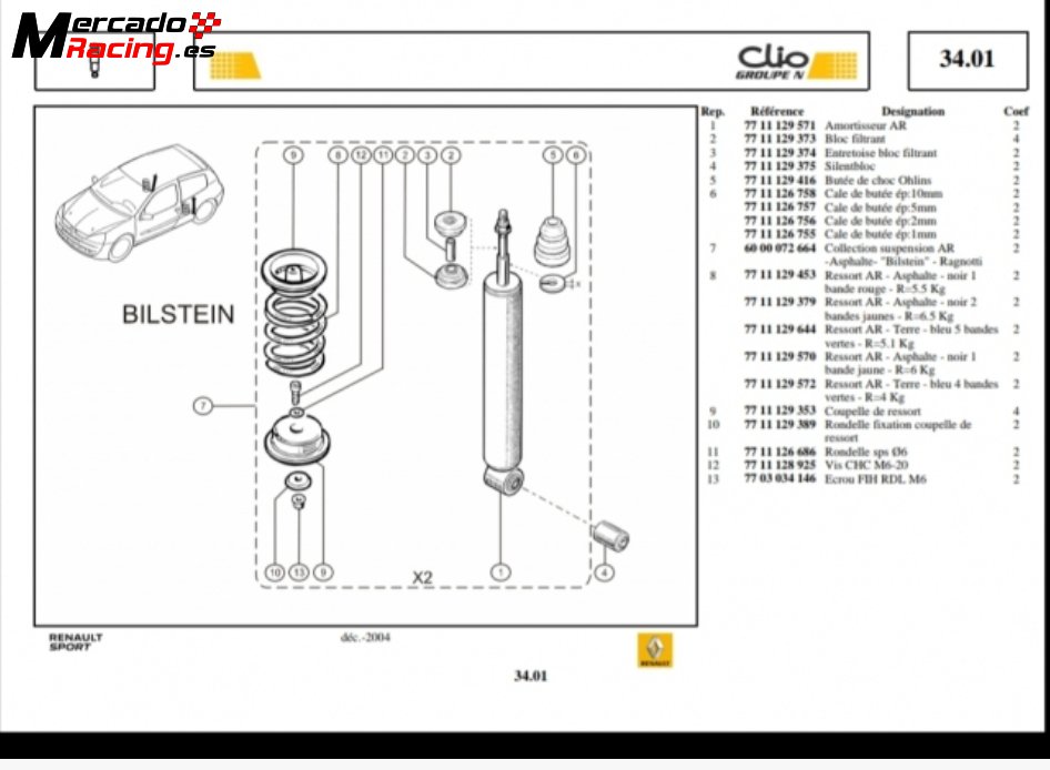 Se vende juego suspensiones bilstein clio grupo n 