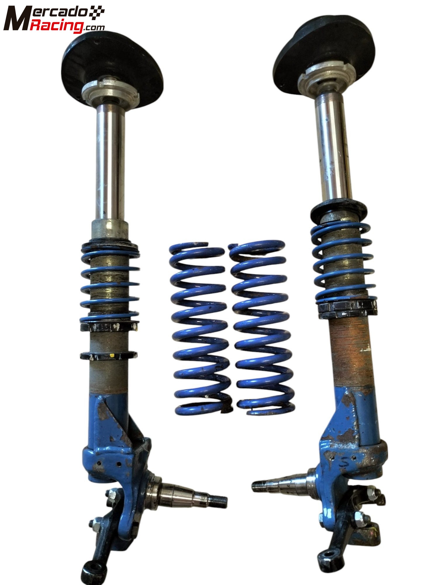 Dos amortiguadores delanteros bilstein con muy poco uso, regulables con carga bilstein, rótulas uni