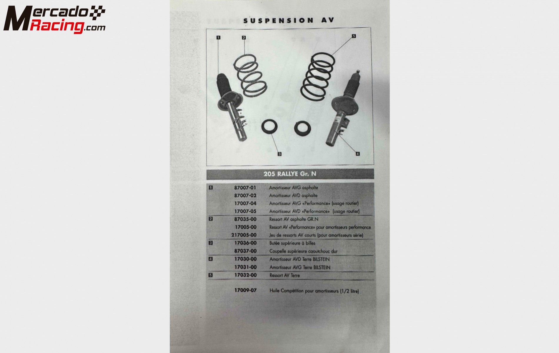 Bilstein tierra peugeot 205